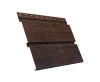 Софит металлический Квадро Брус с перфорацией 0,45 Print Premium с пленкой Antique Wood TwinColor