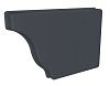 Заглушка желоба правая Vortex Lite 130мм RAL 7024 мокрый асфальт