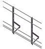 Ограждение кровельное со снегозадерж, Optima 1,2х2м RAL8017