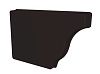 Заглушка желоба левая Vortex Lite Matt 130мм RAL 9005 черный