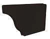 Заглушка желоба правая Vortex Lite Matt 130мм RAL 9005 черный