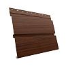 Софит металлический Квадро Брус без перфорации 0,45 Print Elite с пленкой Choco Wood TwinColor