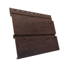 Софит металлический Квадро Брус без перфорации 0,45 Print Elite с пленкой Antique Wood TwinColor