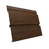 Софит металлический Квадро Брус без перфорации 0,45 Print Elite с пленкой Chestnut Wood TwinColor